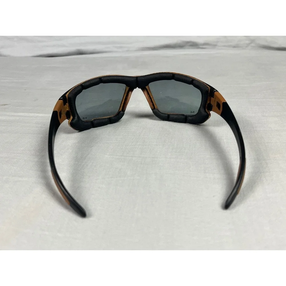 Carhartt Mens Black Brown Wrap Around Safety Sunglasses Foam Padded Anti Fog